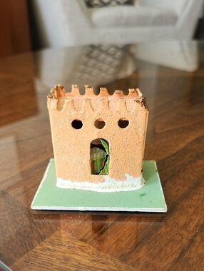 Vintage Putz House Miniature Castle Decoration